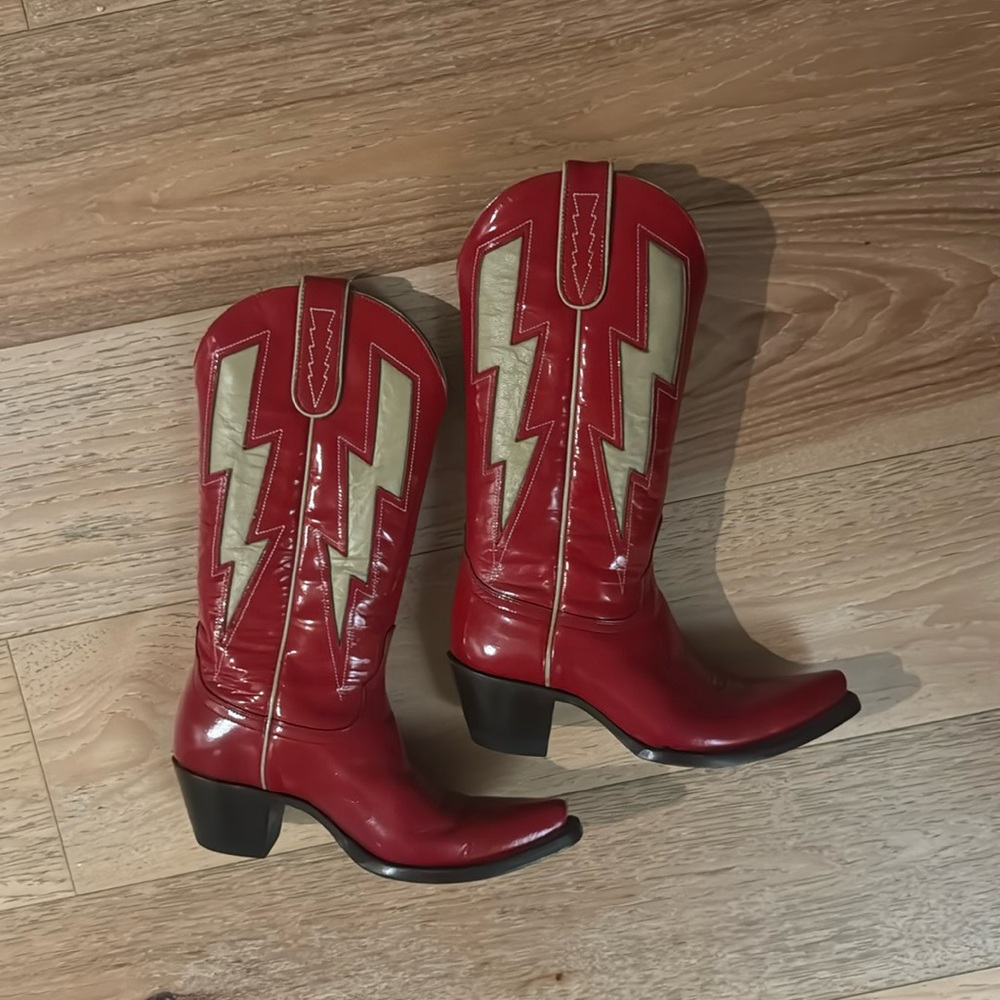 Red Cowboy Boots - from iconic Allen’s boots in Austin, TX.
